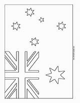 Flag Australian Coloring Pages Australia Flags Printable Para Bandera Colorear Kids Crafts Drawing Blank Animals Drapeau Preschool Template Activities Allfreeprintable sketch template