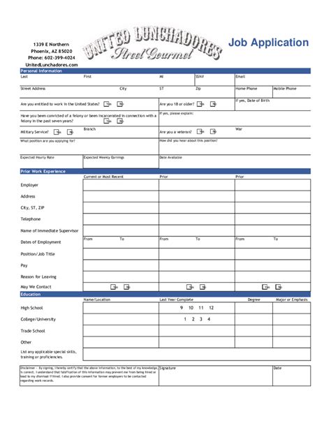 job application form template edit fill sign  handypdf