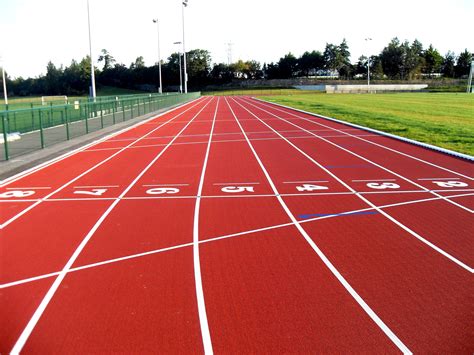 athletics running tracks  red sports  safety surfaces
