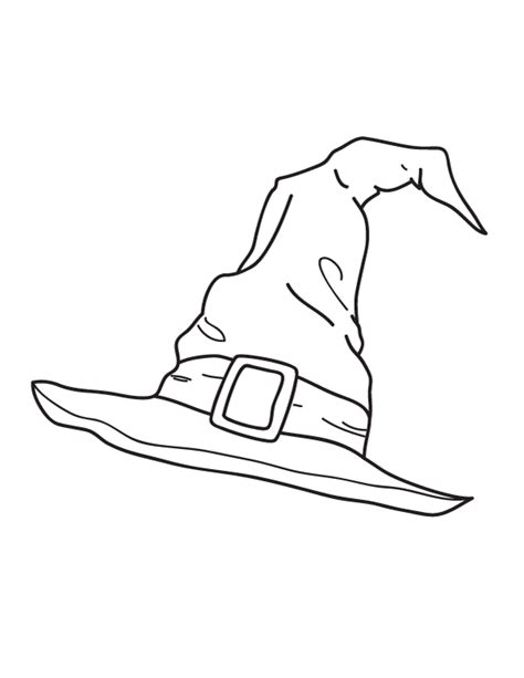 printable witch hat coloring page    https