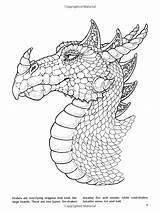 Dragon Pyrography Dover Christy sketch template