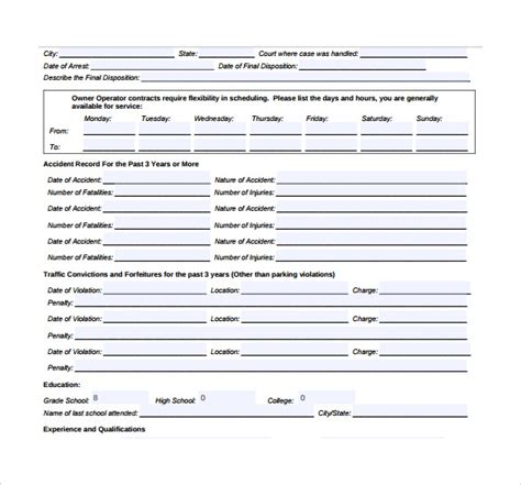 owner operator lease agreement templates samples examples