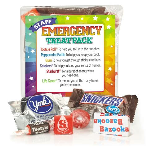 staff emergency treat pack employee appreciation gifts snack gift