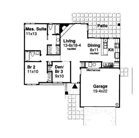 ranch style house plan    bed  bath ranch style house plans ranch style homes