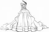 Dress Coloring Pages Dresses Girls Wonder sketch template