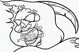 Coloring Skull Pages Reaper Grim Drawings Printable sketch template