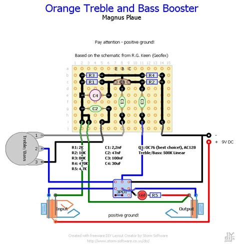 stompboxed  guitar pedal builders repository orange treble  bass booster