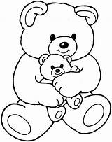Bear Coloring Pages Teddy Bears Printable Colouring Color Sheet Kids Book Cute Print Printables Baby Activity Animals Toddlers Daddy sketch template