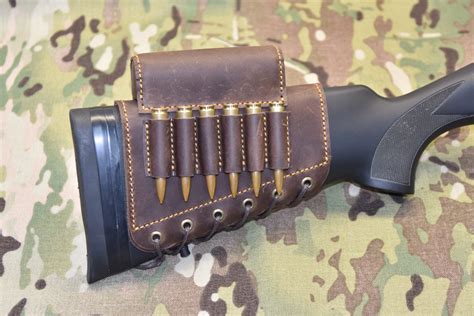 leather rifle buttstock sleeve  cheek rest wild wild dill