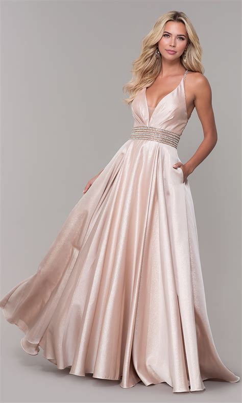 Long Light Pink Dave And Johnny Prom Dress Promgirl