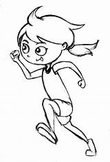 Running Girl Coloring Drawing Pages Template Anime Paintingvalley Drawings sketch template