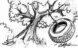 Swing Tree Drawing Christian Getdrawings sketch template