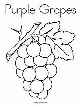 Coloring Grapes Purple Clip Library Clipart sketch template