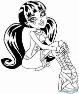 Draculaura Pages Coloring Monster High Getcolorings sketch template