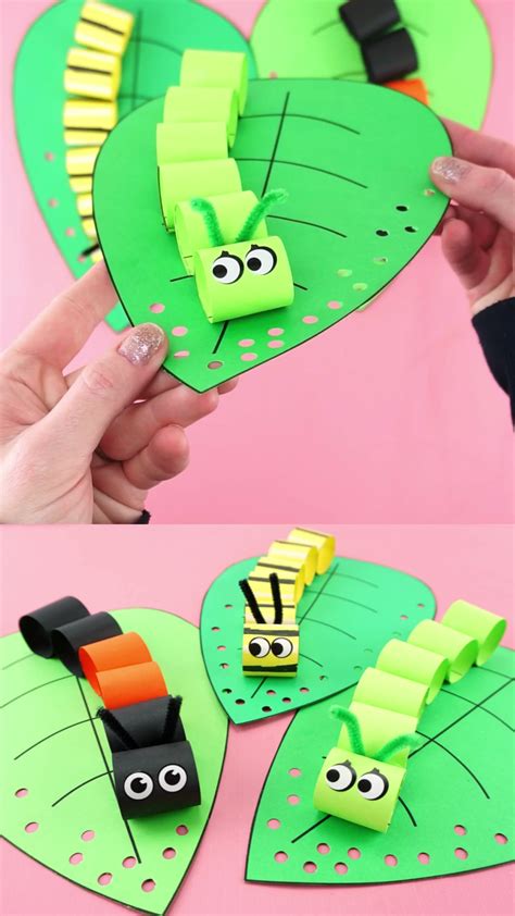 easy caterpillar craft  kids  template