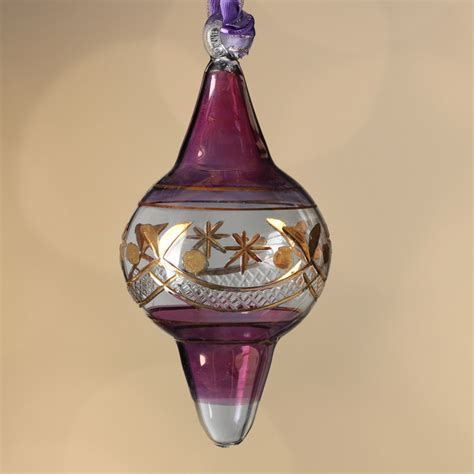 Hand Blown Egyptian Pyrex Glass Ornament Christmas Ornaments
