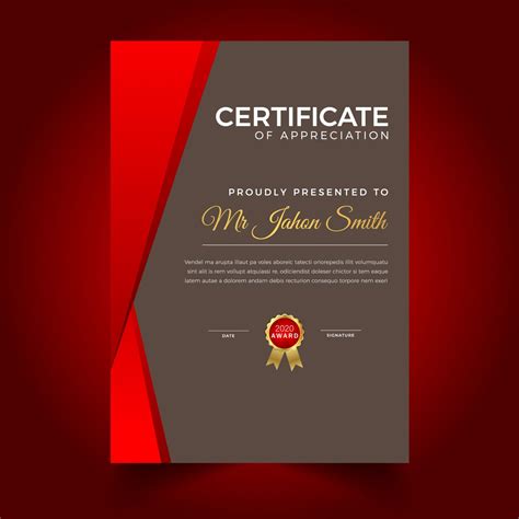 portrait certificate template graphicsfamily