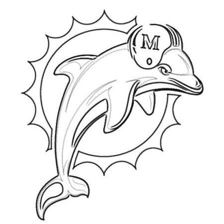 miami dolphins  nfl coloring sheet printable dolphin coloring