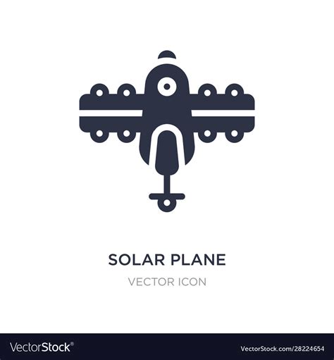 solar plane icon  white background simple vector image