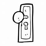 Door Knob Cartoon Clipart Royalty Pages Coloring Sketch Clipartmag Template sketch template