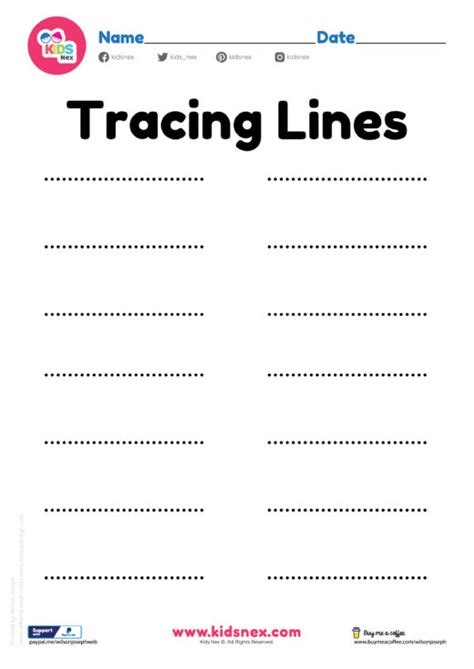tracing lines worksheet  printable