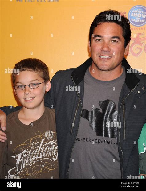 dean cain  son christopher cain attends  premiere  dragons presented  ringling bros