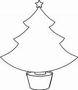 Tree Christmas Outline Clipart Simple Coloring Plain Clip Printable Template Pages Outlines Colouring Silhouette Trees Drawing Blank Colour Big Templates sketch template