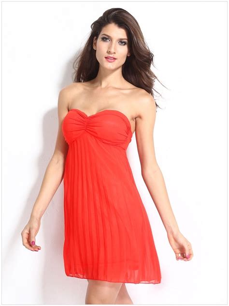 cheap sexy sleeveless short orange cocktail dress online