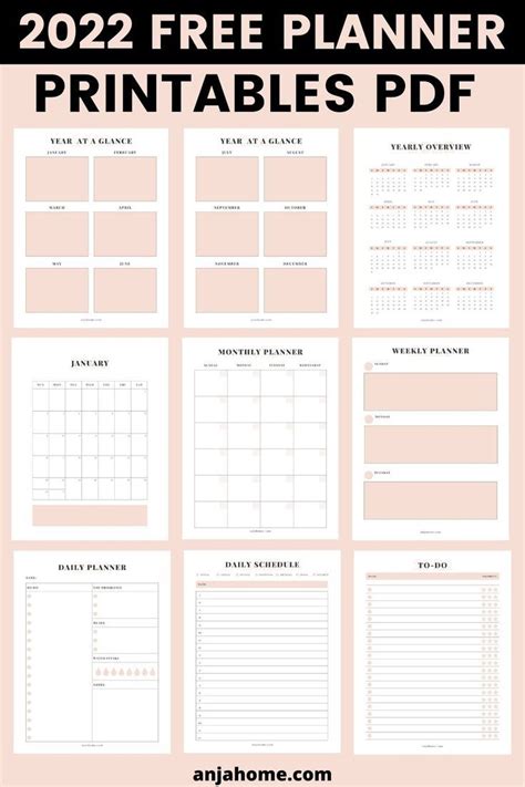printable planner   instant  anjahome student