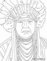 Powhatan Jefe Línea sketch template