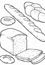 Bread Coloring Pages Color Clipart Kids Template Loaf Colouring Various Kind Food Breads Printable Slice Clip Drawing Sheets Clipground Grains sketch template