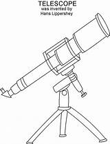 Telescope Coloring Drawing Printable Pages Print Color Getdrawings Inventions Used Paintingvalley Getcolorings sketch template