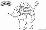 Underpants Captain Coloring Pages Line Printable Adults Kids sketch template