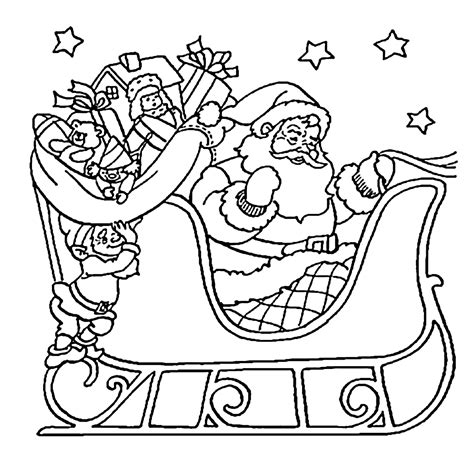 santa sleigh coloring pages printable santa sleigh coloring pages