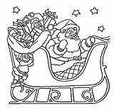 Sleigh Santa Coloring Pages Christmas Printable Sheets Drawing Claus Merry Kids Print Printables Color Reindeer Together Book sketch template