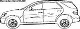 Mercedes Ml500 Benz Dimensions Coloring sketch template