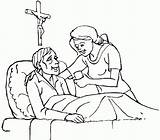 Doente Ajudando Enfermeira Eutanasia Enfermo Tudodesenhos Enfermos Misionera Visita Proyección sketch template