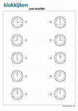Worksheet Matching Werkblad Klokkijken Zoek Dezelfde Clocks Uren Werkbladen Welke Erbij Klokken Numbers Hoort sketch template