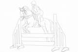 Horse Jumping Lineart Deviantart Equine Wild Rose Horses Cross Country Coloring Pages Line Drawings Adult sketch template