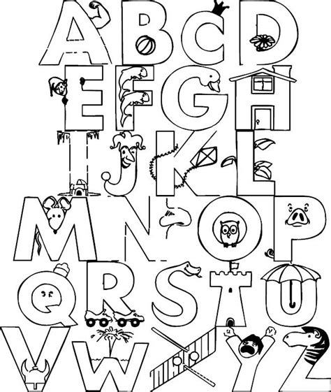 alphabet  funny letters coloring pages coloring home