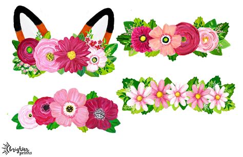 instantly  print  hand painted flower crowns