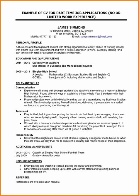 part time job resume   part time student jobs  leicester