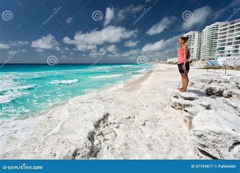 cancun stock image image  leisure summer feminine