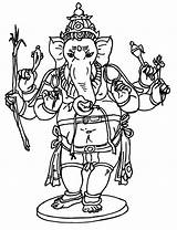 Ganesh Ganesha Bal Getcolorings sketch template