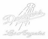 Dodgers Logo Coloring Pages Baseball Mlb Angeles Sport Los Color Template Printable sketch template