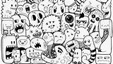 Doodle Coloring Pages Monsters Monster Graffiti Doodles Bunte Galerie sketch template