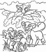 Simba Nala Scar Peeked Nimbus sketch template
