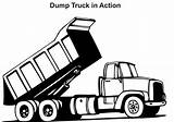 Dump Coloring Truck Dumping Load Its Color sketch template