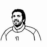 Buffon Gianluigi Persone Disegnidacolorareonline Giocatori Messi Famose Portiere Pirlo Armando Successivo sketch template