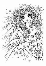 Coloring Pages Anime Cute Girl Book Adult Books Christmas Princess Sheets Macoto Takahashi Printable Manga ぬりえ Color Adults Drawings Colorful sketch template